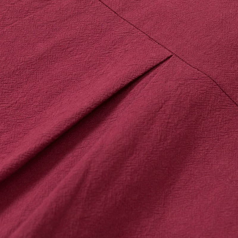 Set da 2 pezzi da uomo in cotone con bottoni a rana, camicia a maniche lunghe e pantaloni con tasche, motivo Buddha Stones - image 6