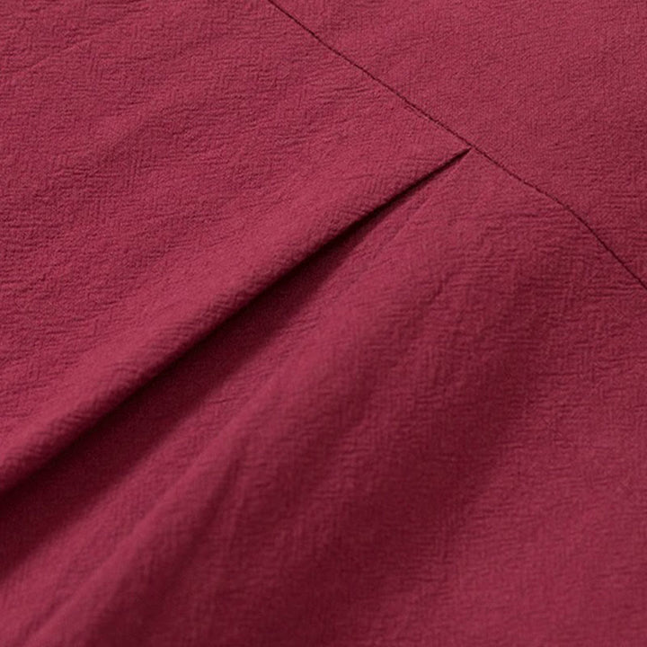 Set da 2 pezzi da uomo in cotone con bottoni a rana, camicia a maniche lunghe e pantaloni con tasche, motivo Buddha Stones - image 6