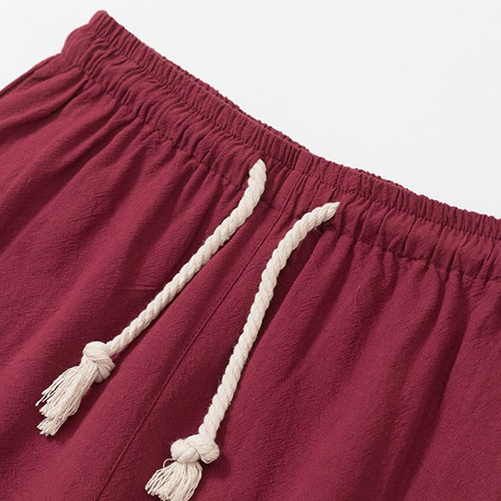 Set da 2 pezzi da uomo in cotone con bottoni a rana, camicia a maniche lunghe e pantaloni con tasche, motivo Buddha Stones - image 10