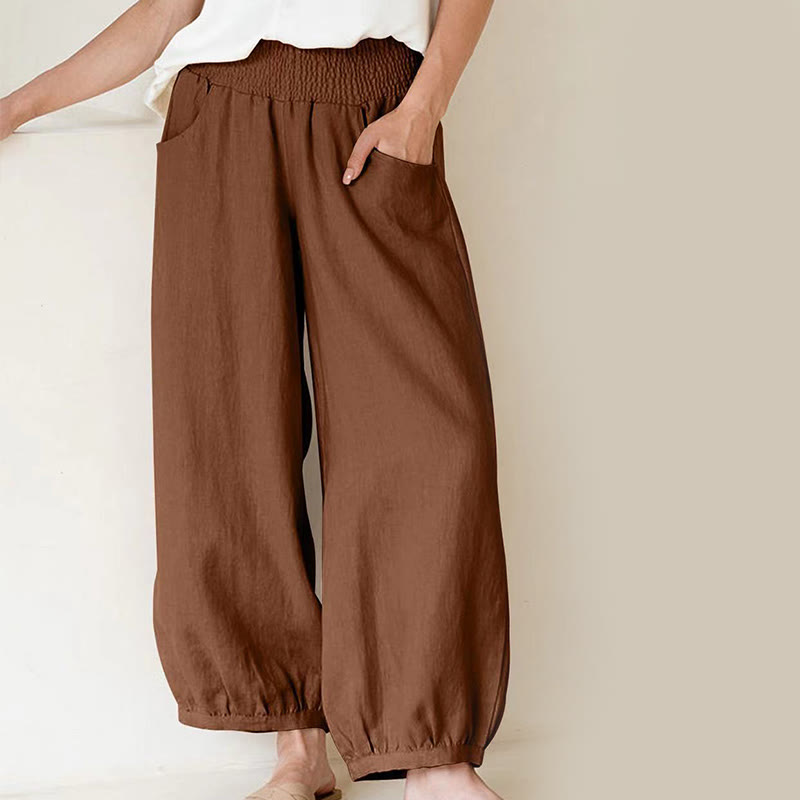 Pantaloni harem da donna con tasche, tinta unita , Buddha Stones - Perù - US12, UK/AU16, EU44 (2XL) - image 6