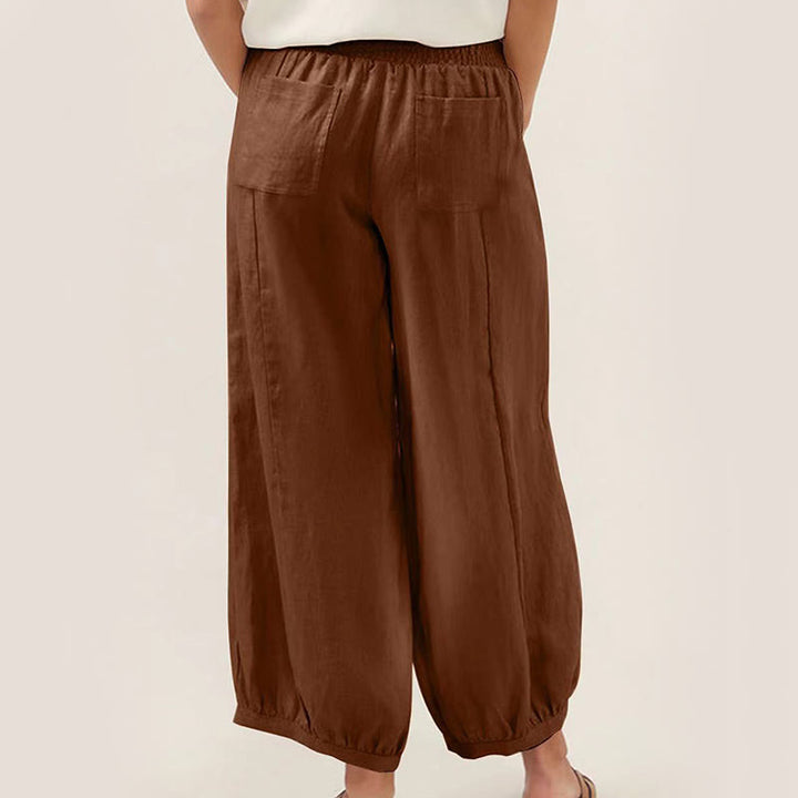 Pantaloni harem da donna con tasche, tinta unita , Buddha Stones - image 9