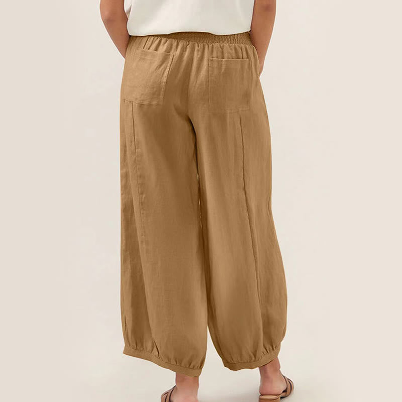 Pantaloni harem da donna con tasche, tinta unita , Buddha Stones - image 13