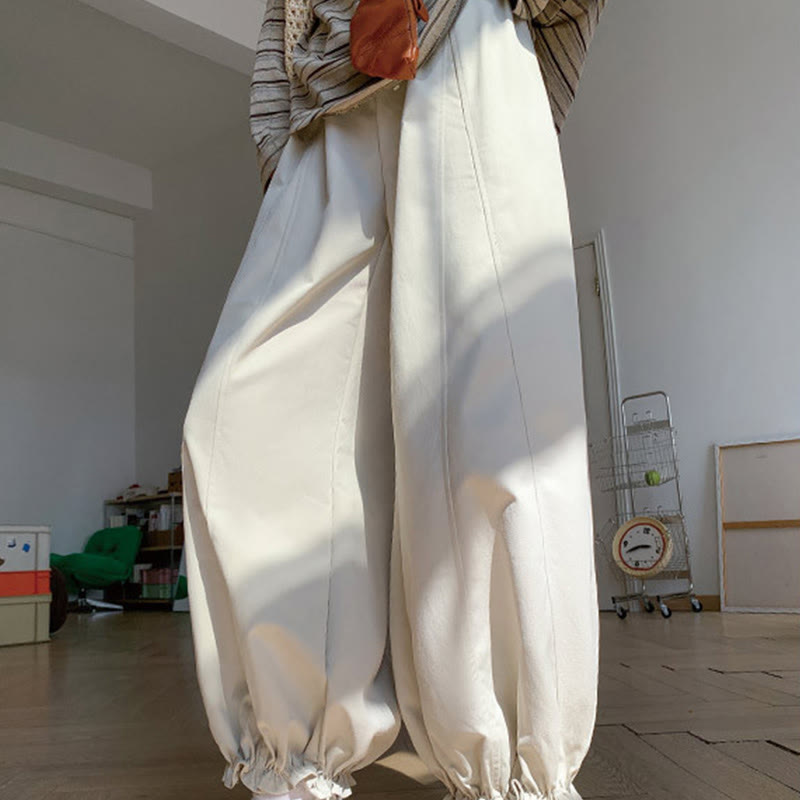 Pantaloni Bud da donna con coulisse e tasche, tinta unita , Buddha Stones - Bianco - US6, UK/AU10, EU38 (XL) - image 5
