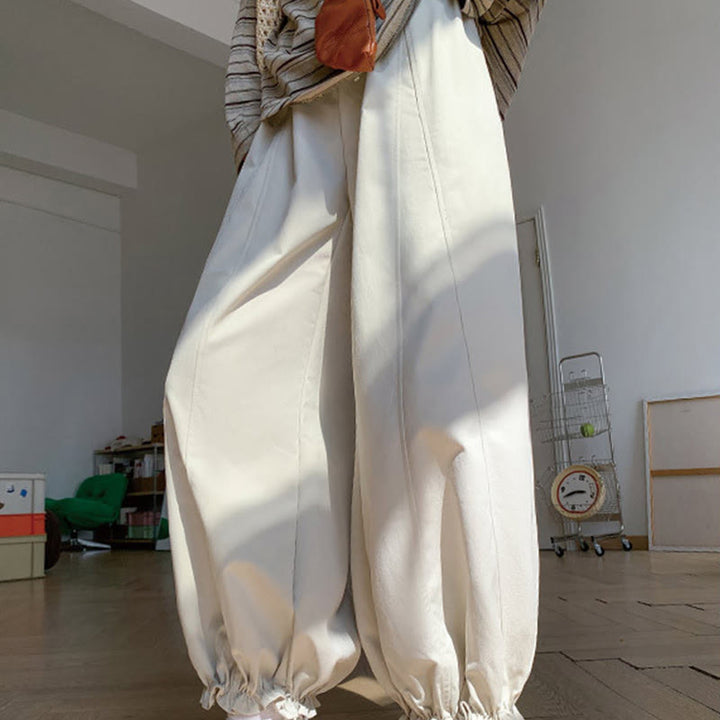 Pantaloni Bud da donna con coulisse e tasche, tinta unita , Buddha Stones - Bianco - US6, UK/AU10, EU38 (XL) - image 5