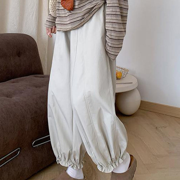 Pantaloni Bud da donna con coulisse e tasche, tinta unita , Buddha Stones - image 6