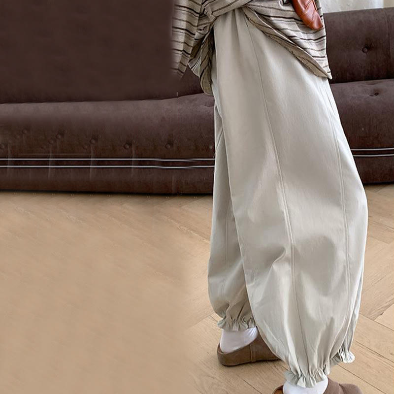 Pantaloni Bud da donna con coulisse e tasche, tinta unita , Buddha Stones - image 7