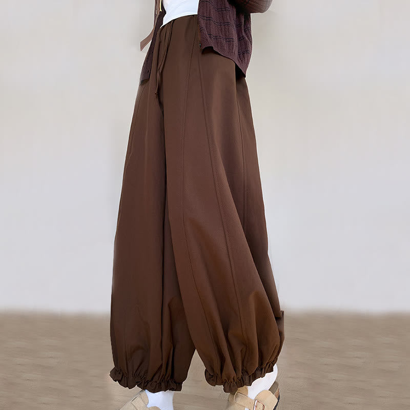 Pantaloni Bud da donna con coulisse e tasche, tinta unita , Buddha Stones - image 2