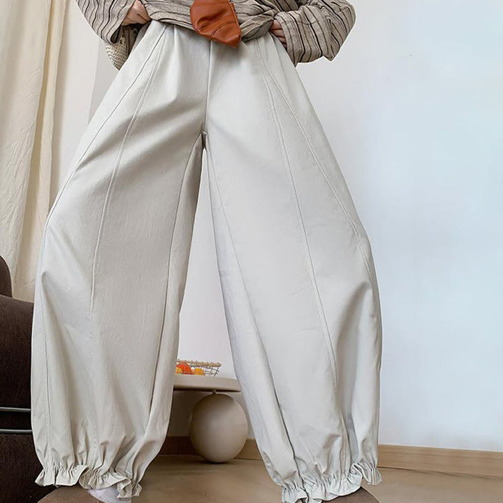 Pantaloni Bud da donna con coulisse e tasche, tinta unita , Buddha Stones - image 8