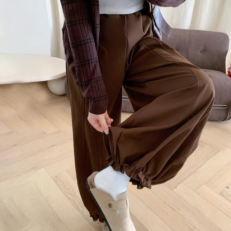 Pantaloni Bud da donna con coulisse e tasche, tinta unita , Buddha Stones - image 3