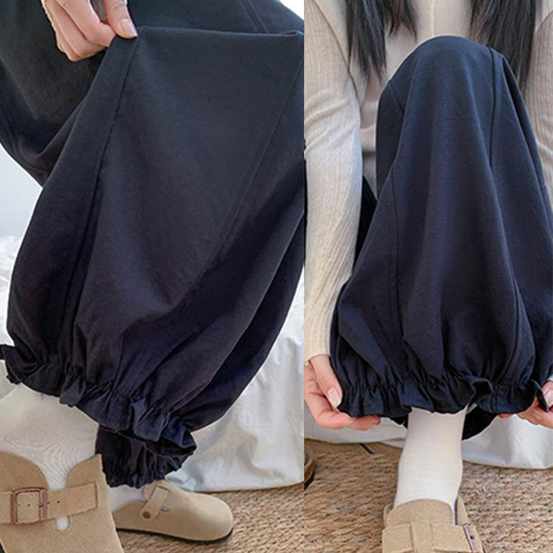 Pantaloni Bud da donna con coulisse e tasche, tinta unita , Buddha Stones - image 18