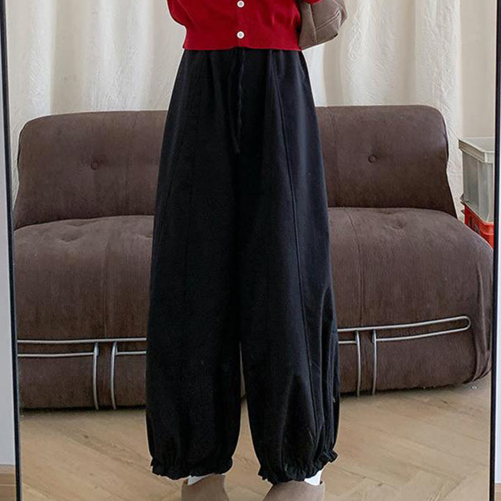 Pantaloni Bud da donna con coulisse e tasche, tinta unita , Buddha Stones - image 14