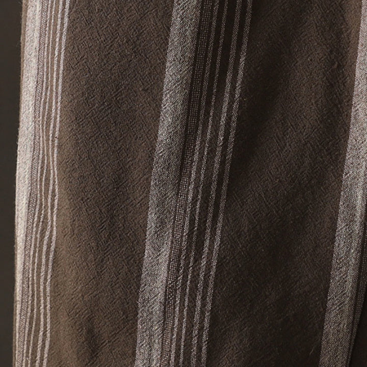 Pantaloni harem da donna in cotone a righe termiche Buddha Stones Commute con tasche - image 6