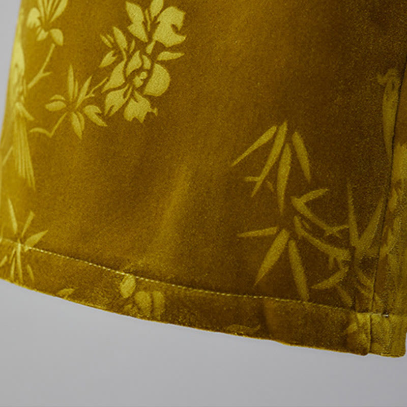 Pantaloni da donna Buddha Stones in jacquard con vita alta, gamba larga, foderati in pile di cotone e tasche - image 7