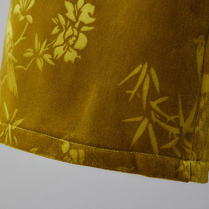 Pantaloni da donna Buddha Stones in jacquard con vita alta, gamba larga, foderati in pile di cotone e tasche - image 7