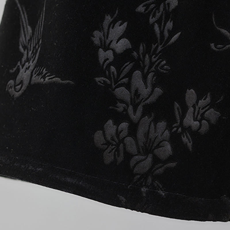 Pantaloni da donna Buddha Stones in jacquard con vita alta, gamba larga, foderati in pile di cotone e tasche - image 13