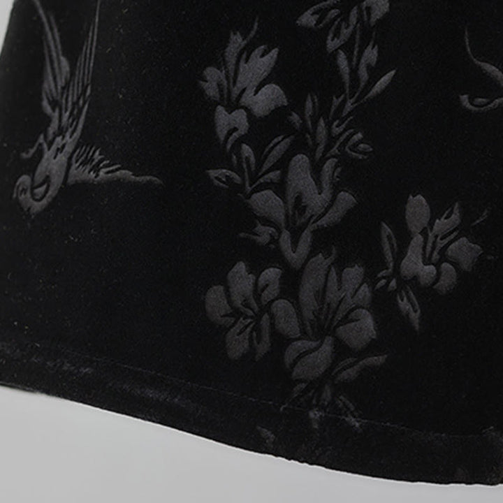 Pantaloni da donna Buddha Stones in jacquard con vita alta, gamba larga, foderati in pile di cotone e tasche - image 13
