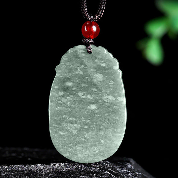 Collana con ciondolo in corda con Buddha Stones, zodiaco cinese, giada, anno del cavallo, fortuna - image 2