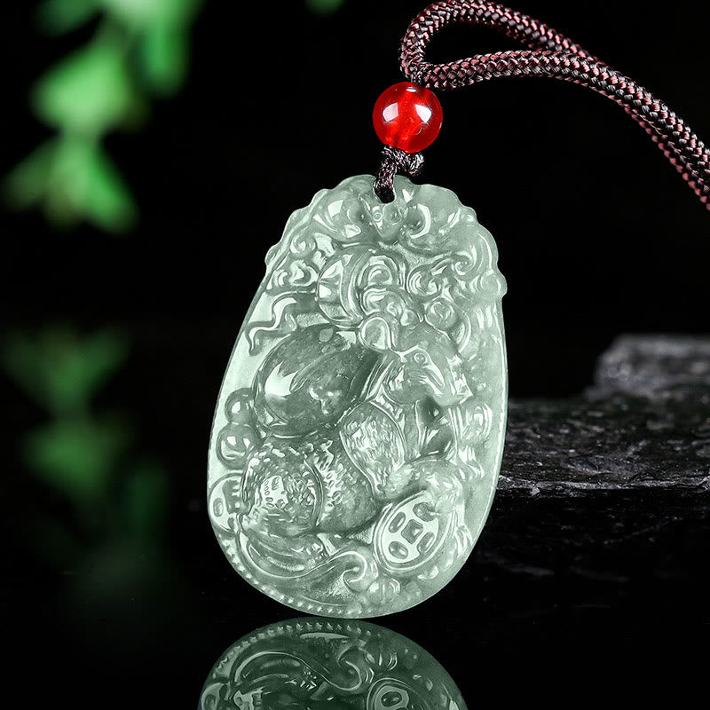 Collana con ciondolo in corda con Buddha Stones, zodiaco cinese, giada, anno del cavallo, fortuna - image 7