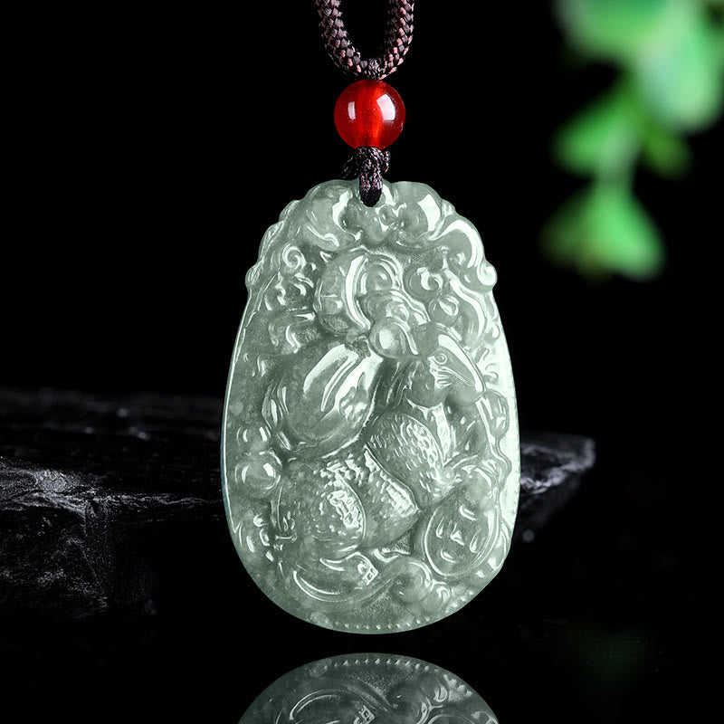 Collana con ciondolo in corda con Buddha Stones, zodiaco cinese, giada, anno del cavallo, fortuna - image 8
