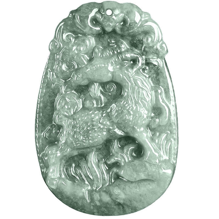 Collana con ciondolo in corda con Buddha Stones, zodiaco cinese, giada, anno del cavallo, fortuna - image 18