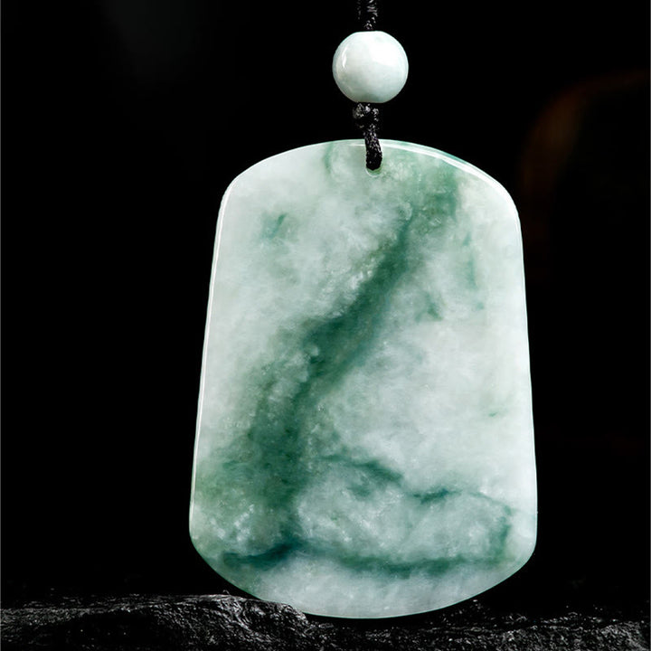 Collana con ciondolo in corda con abbondanza di giada dell'anno del cavallo Buddha Stones - image 2