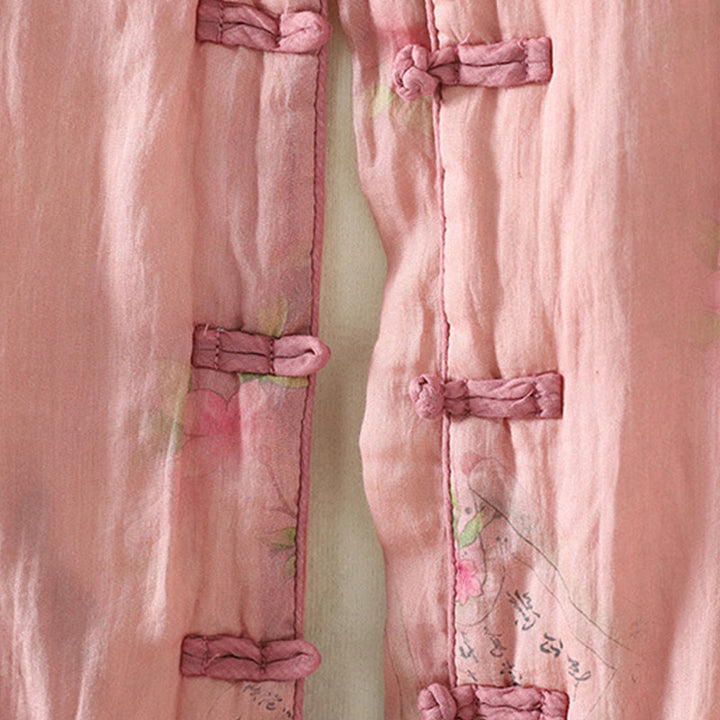 Giacca imbottita in cotone a maniche lunghe con tasche e stampa Buddha Stones da donna - image 10