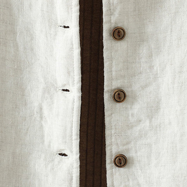 Giacca casual da donna in cotone a maniche lunghe con bottoni e tasche, Buddha Stones - image 4