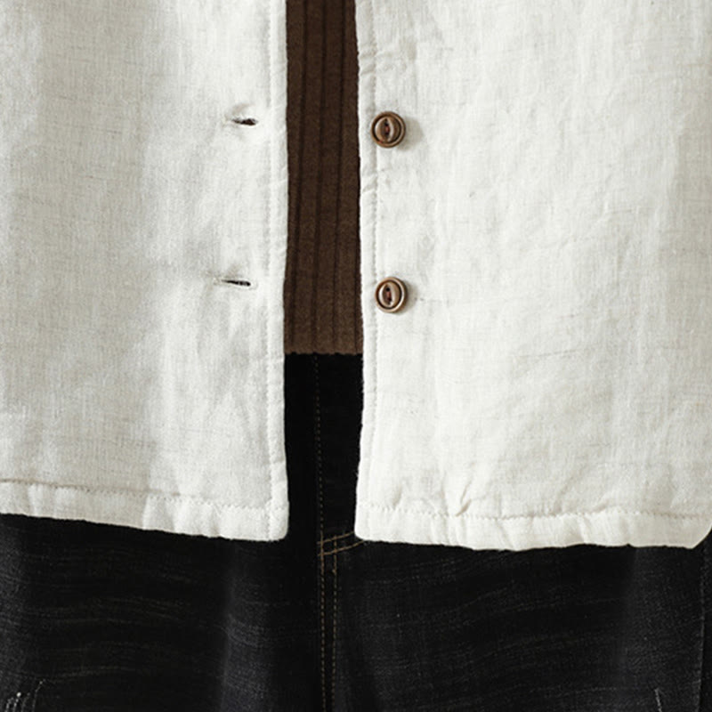 Giacca casual da donna in cotone a maniche lunghe con bottoni e tasche, Buddha Stones - image 9