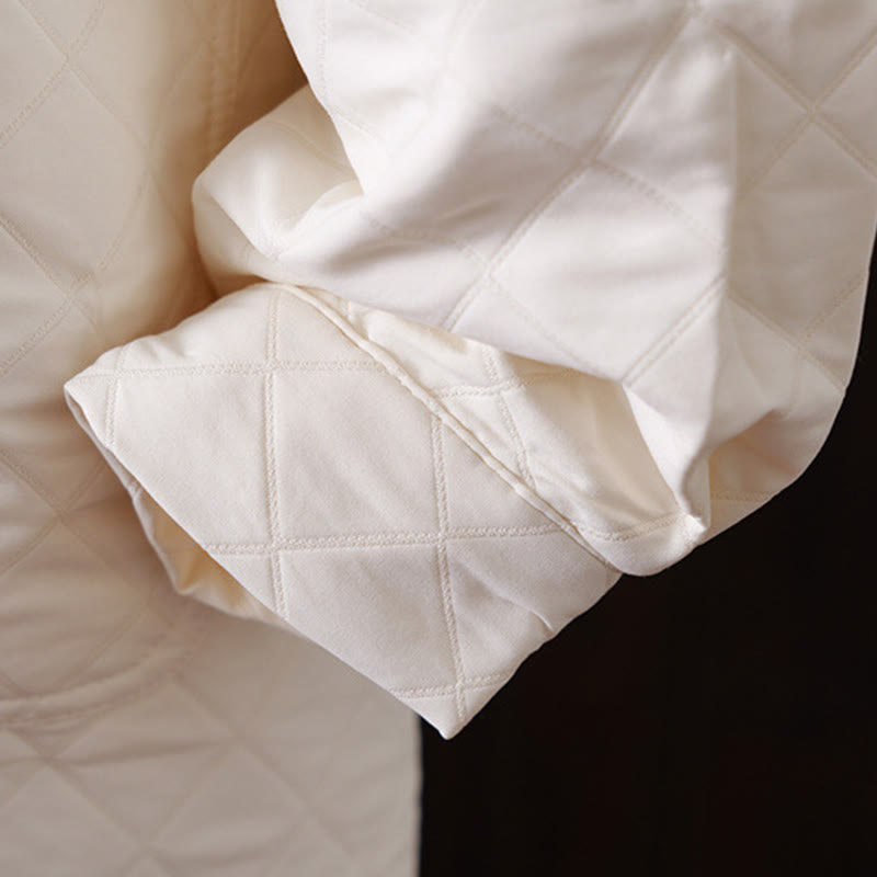 Giacca casual da donna in cotone a maniche lunghe con tasche, tinta Buddha Stones - image 8