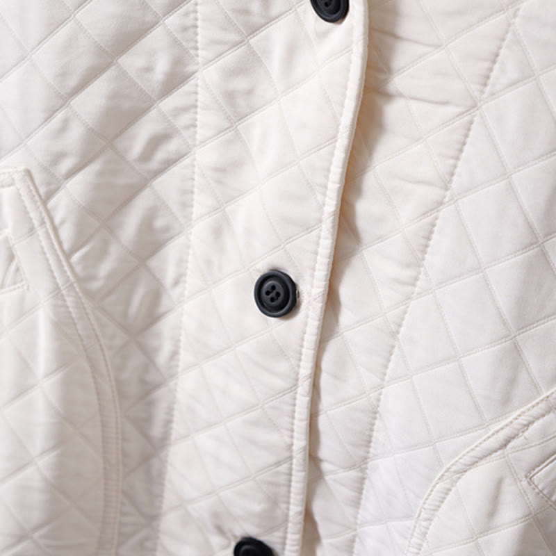 Giacca casual da donna in cotone a maniche lunghe con tasche, tinta Buddha Stones - image 9