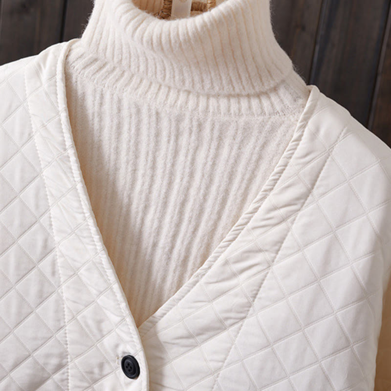 Giacca casual da donna in cotone a maniche lunghe con tasche, tinta Buddha Stones - image 4