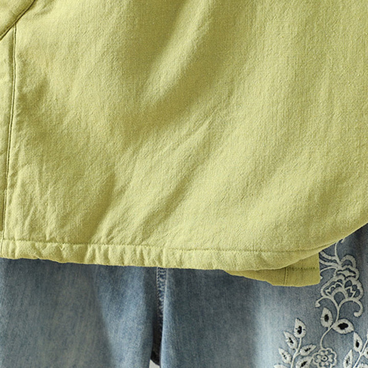 Giacca da donna in cotone a maniche lunghe con coulisse Buddha Stones per meditazione zen - image 7