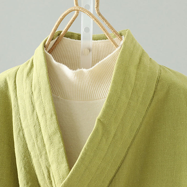 Giacca da donna in cotone a maniche lunghe con coulisse Buddha Stones per meditazione zen - image 2