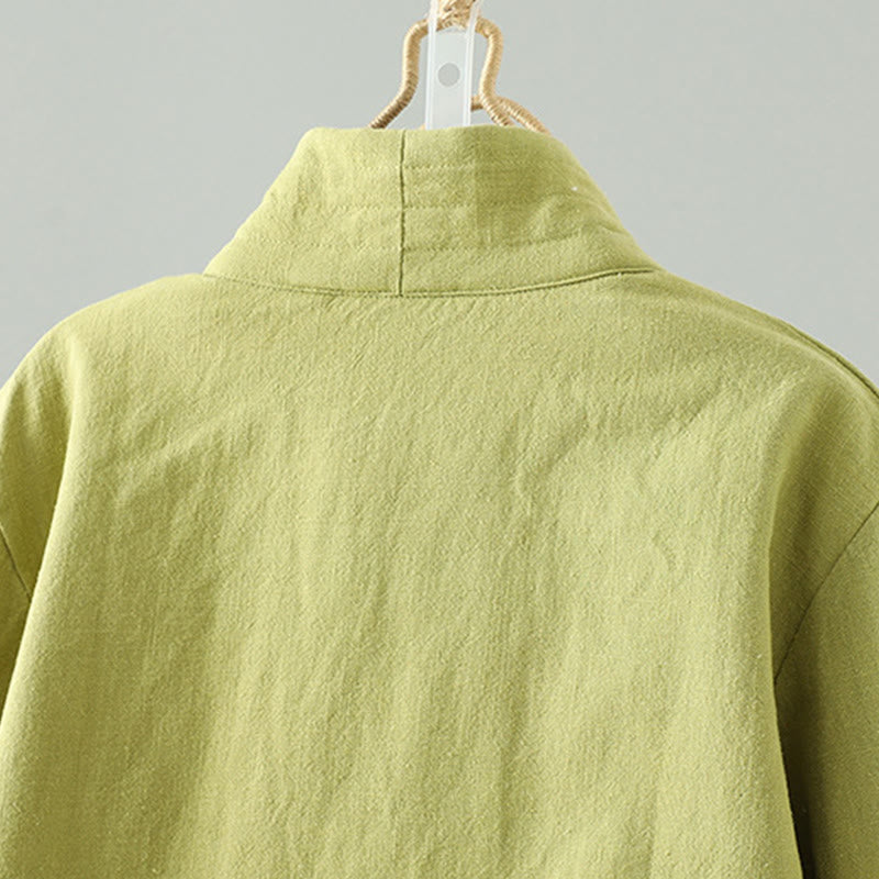 Giacca da donna in cotone a maniche lunghe con coulisse Buddha Stones per meditazione zen - image 3