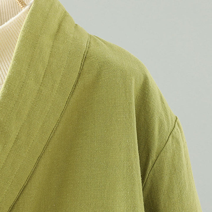 Giacca da donna in cotone a maniche lunghe con coulisse Buddha Stones per meditazione zen - image 6