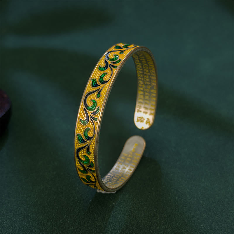 Buddha Stones, petali di vite intrecciati, rami in rame, bracciale regolabile aperto - image 4