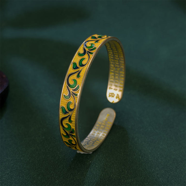 Buddha Stones, petali di vite intrecciati, rami in rame, bracciale regolabile aperto - image 4
