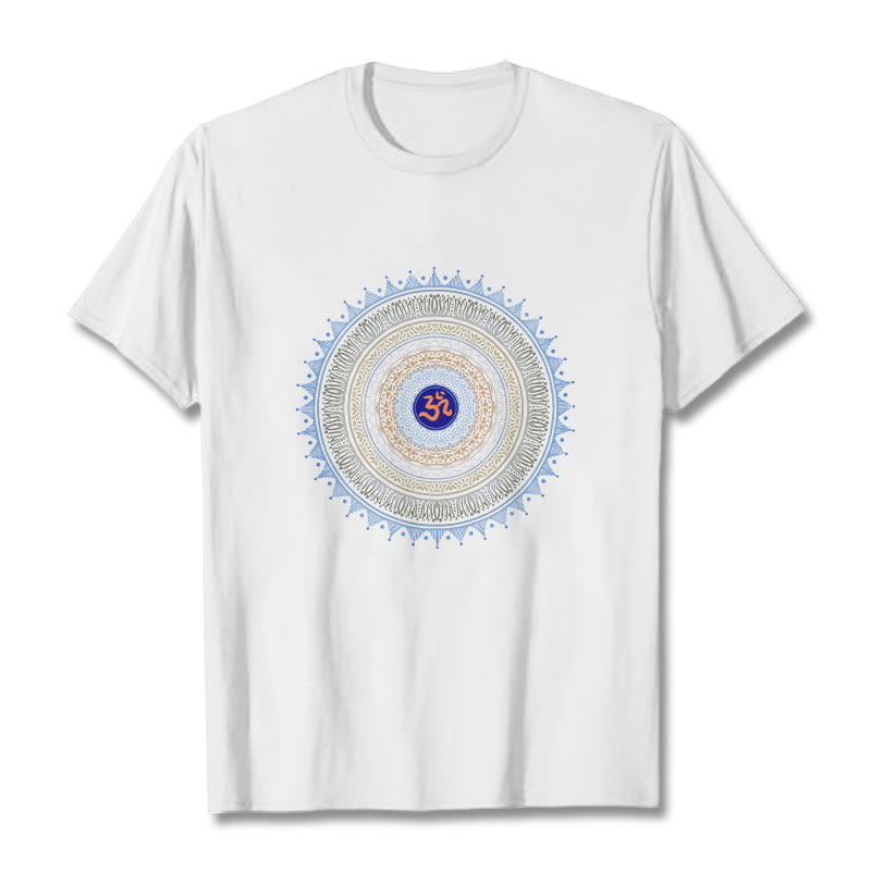 Maglietta con motivo Buddha Stones Mandala Flower OM - Bianco - 2XL - image 7