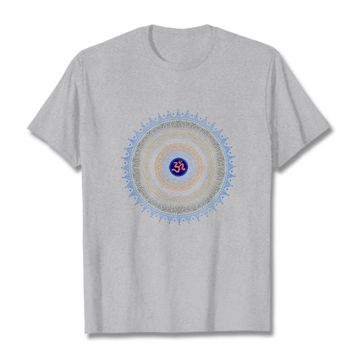 Maglietta con motivo Buddha Stones Mandala Flower OM - Grigio chiaro - 2XL - image 19