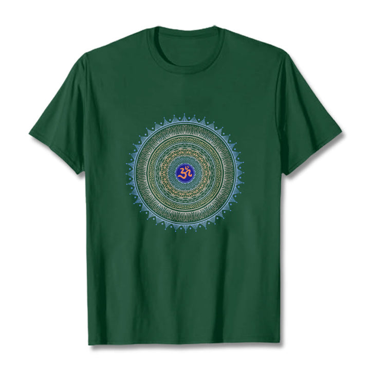 Maglietta con motivo Buddha Stones Mandala Flower OM - Verde studentesco - 2XL - image 5