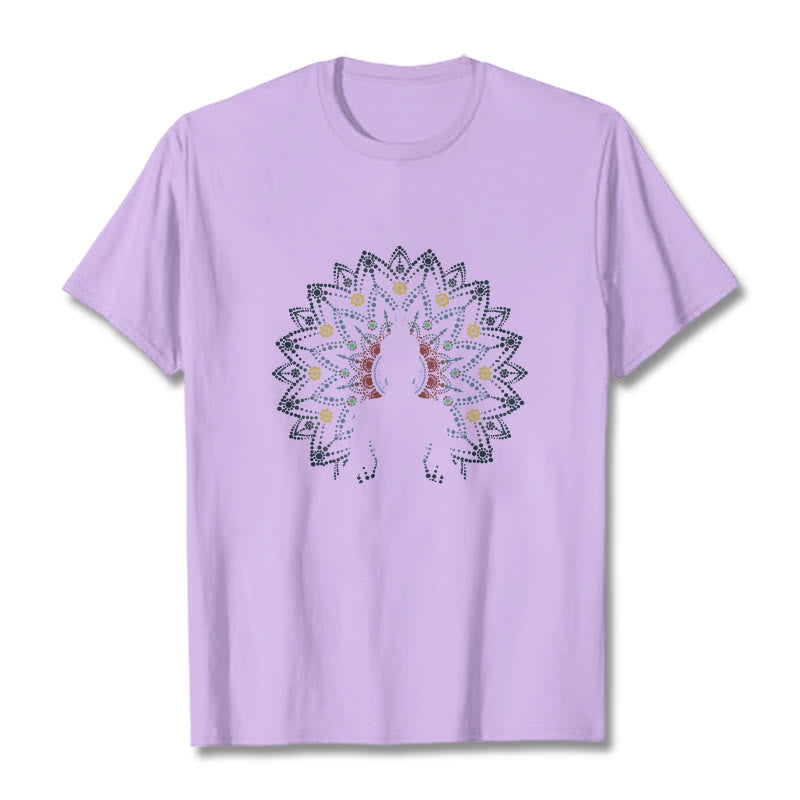 Maglietta con motivo Buddha Stones Mandala Flower Sereno Buddha seduto - Prugna - 2XL - image 16