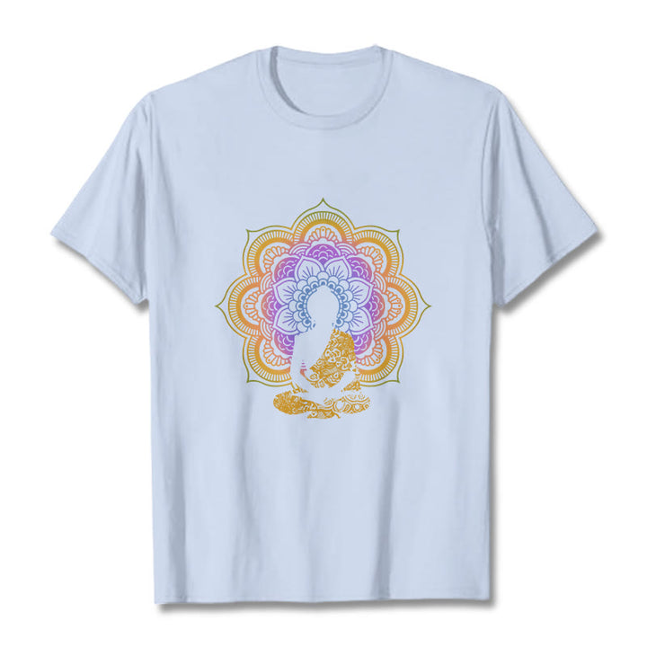 Maglietta con Buddha Stones di Buddha - Ciano chiaro - 2XL - image 18