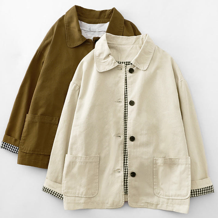 Giacca da donna in cotone con tasche e design patchwork Buddha Buddha Stones Commute - image 14