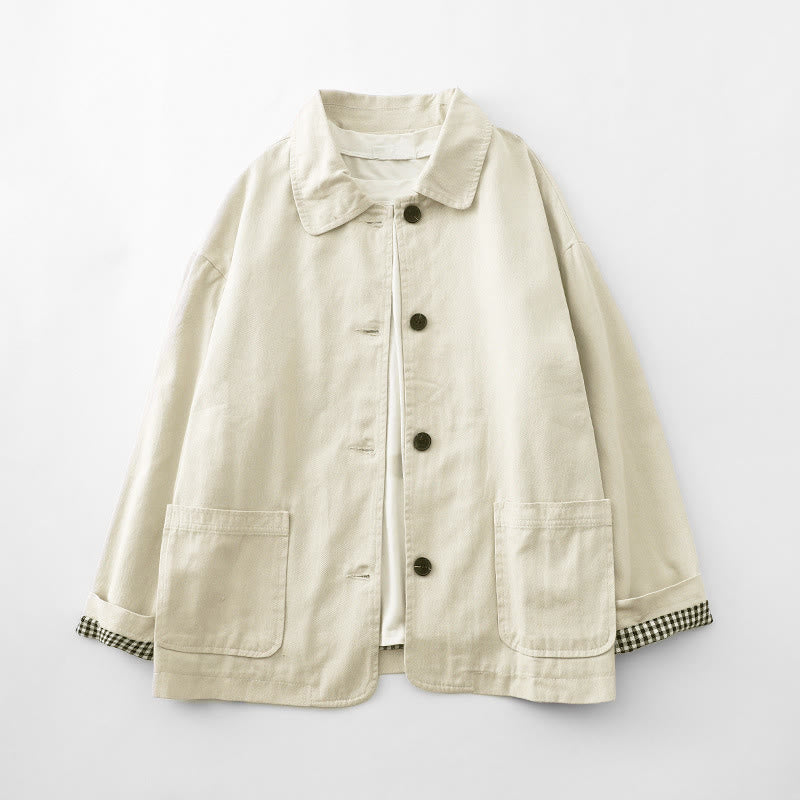 Giacca da donna in cotone con tasche e design patchwork Buddha Buddha Stones Commute - Biancheria - US8-10, UK/AU12-14, EU40-42 (2XL) - image 6