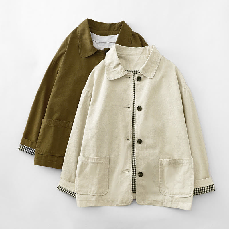 Giacca da donna in cotone con tasche e design patchwork Buddha Buddha Stones Commute - image 5