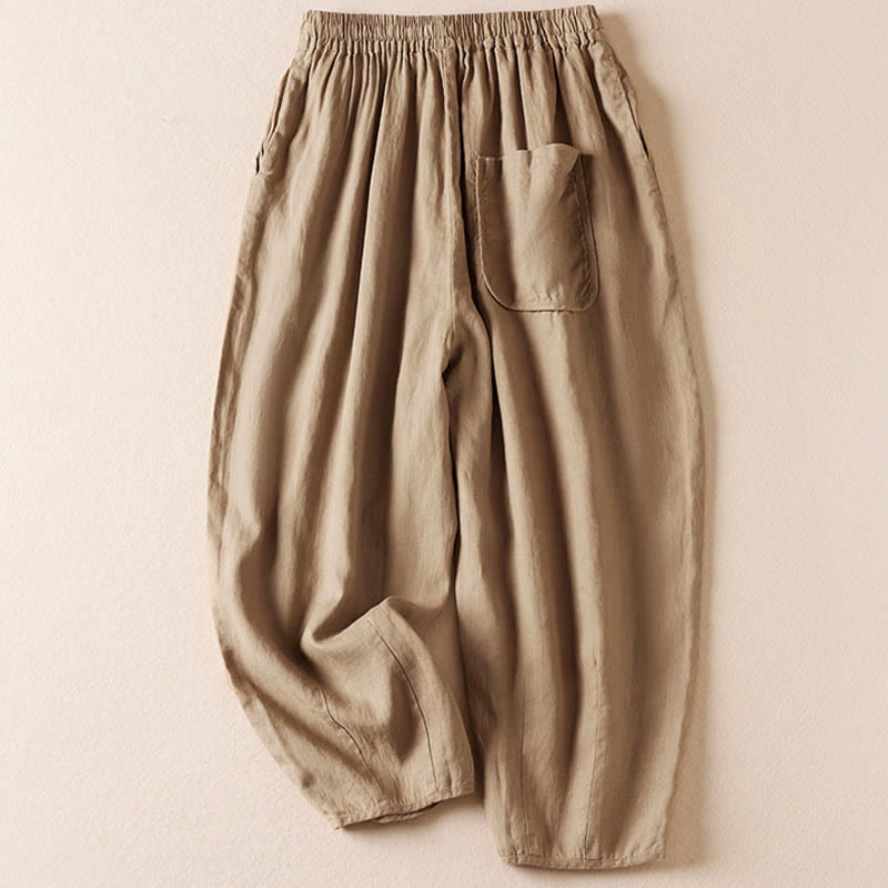 Pantaloni harem con ricamo di piccoli fiori estivi Buddha Stones e tasche - image 3