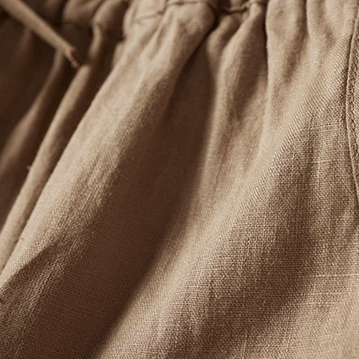Pantaloni harem estivi con piccole decorazioni floreali e tasche, ispirati a Buddha Stones. - image 7