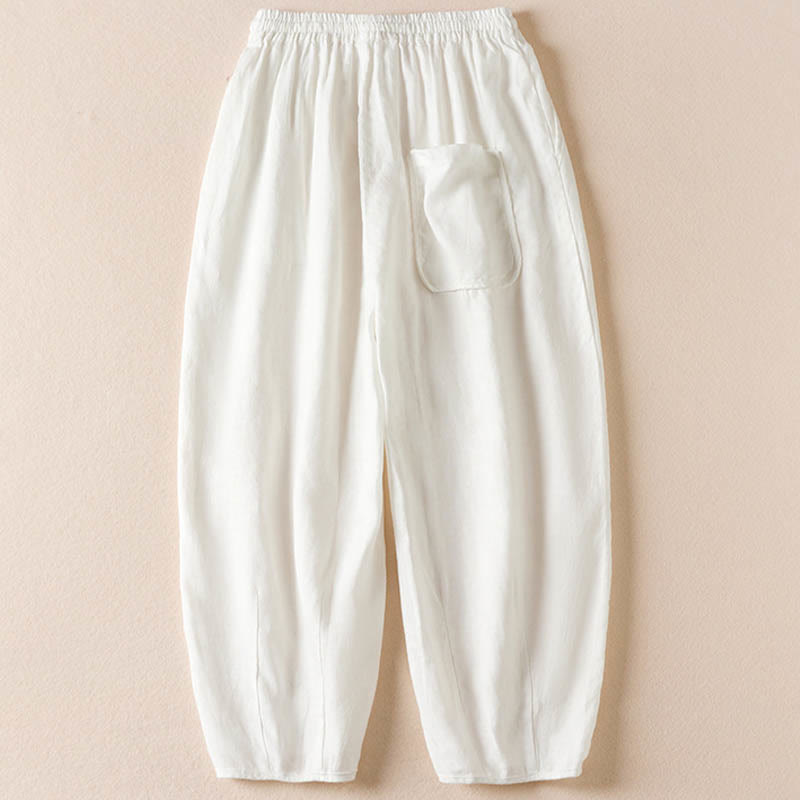 Pantaloni harem con ricamo di piccoli fiori estivi Buddha Stones e tasche - image 19