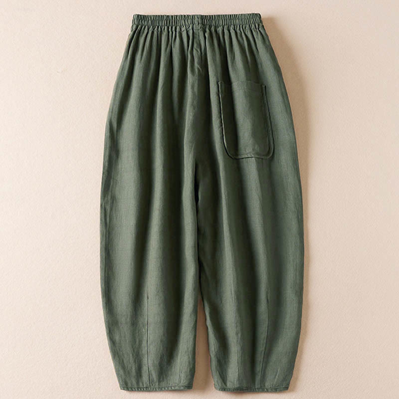 Pantaloni harem con ricamo di piccoli fiori estivi Buddha Stones e tasche - image 29