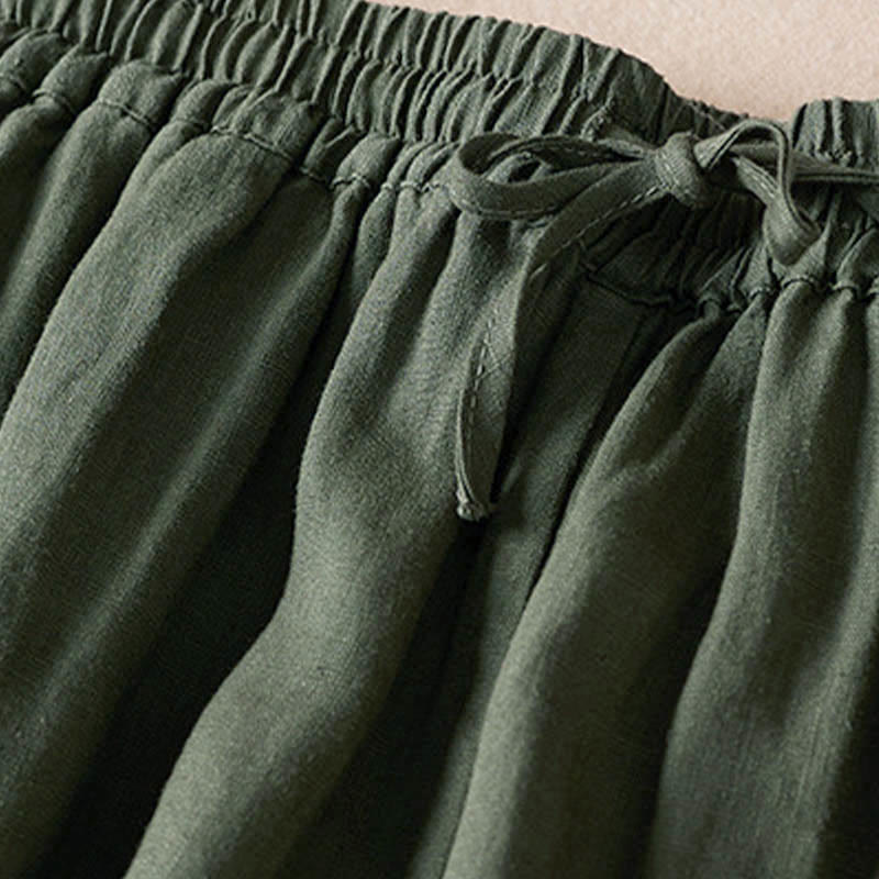 Pantaloni harem estivi con piccole decorazioni floreali e tasche, ispirati a Buddha Stones. - image 31